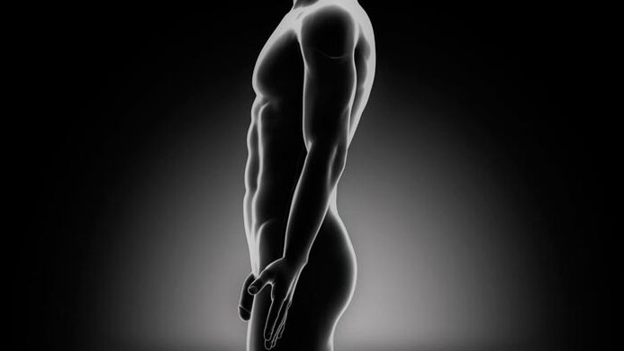ペニスを大きくするためにエクササイズをしている男性