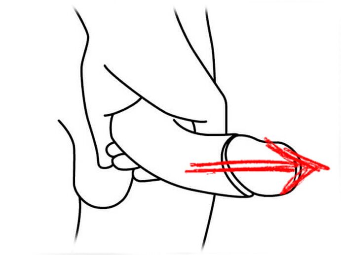 ペニスを拡大するためにストレッチする